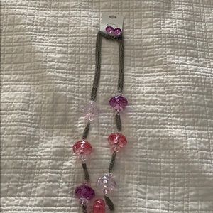 Unique crystal necklace and earring set